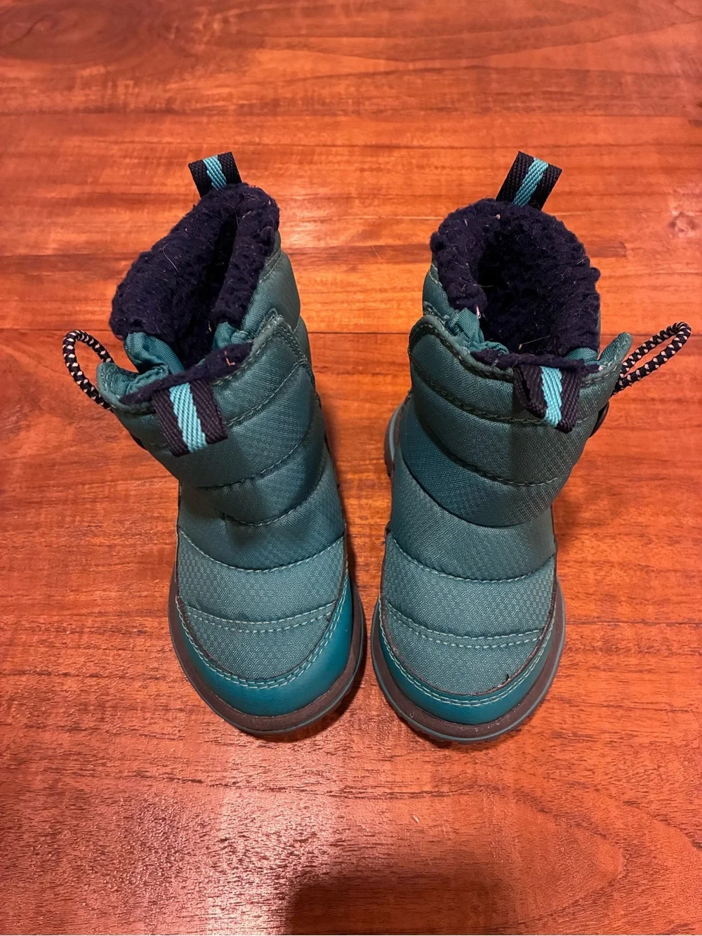 L.L. Bean Toddlers' Ultralight Winter Boots Teal Snow Boot with Toggle Size 5